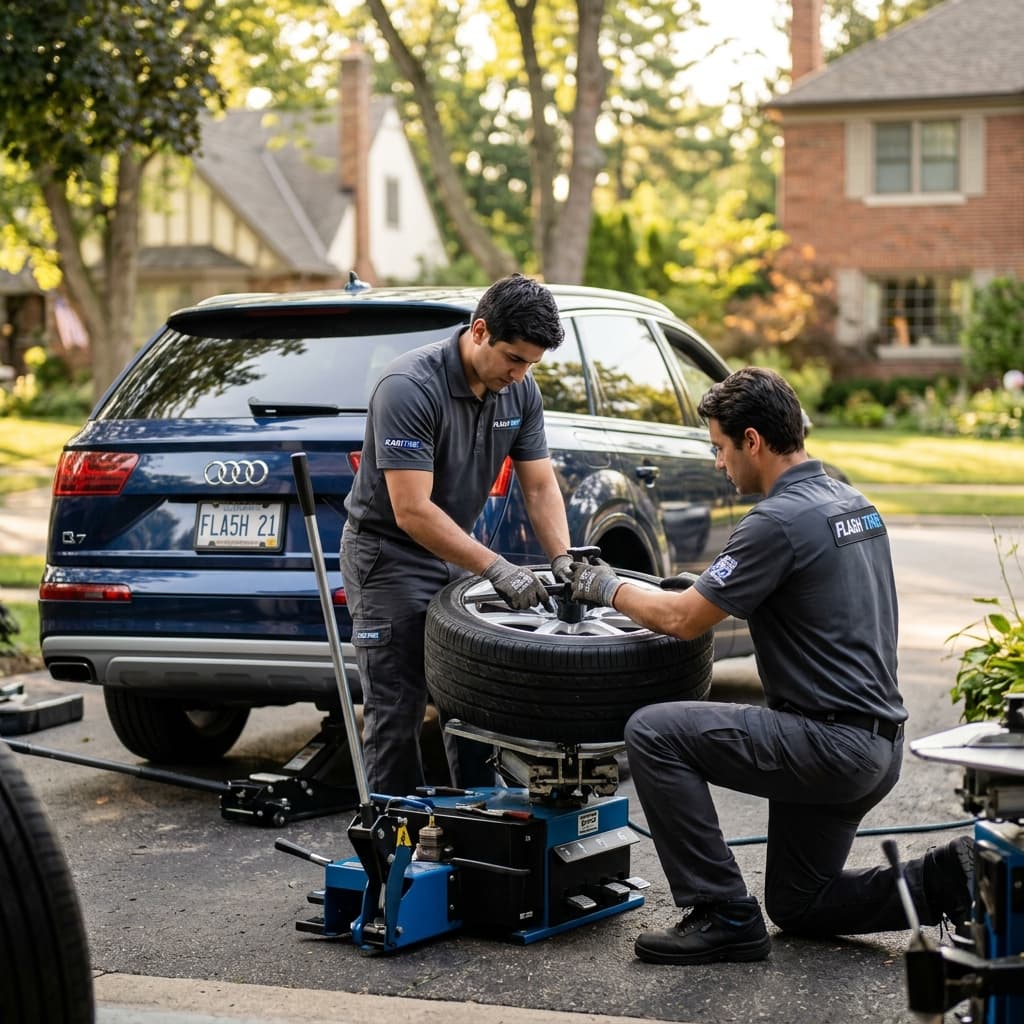 Halifax Mobile Tire Service in Action